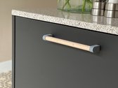 Home 3D WoodGrip Hangreep Grijs 96mm - Keuken handgreep - Kast handgreep - Duurzaam