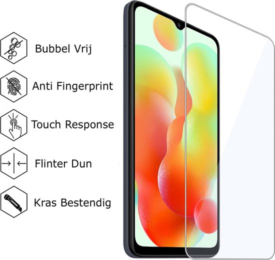 2x Convient pour Xiaomi Redmi 12C - Protecteur d'écran - Verre de protection - GuardCover