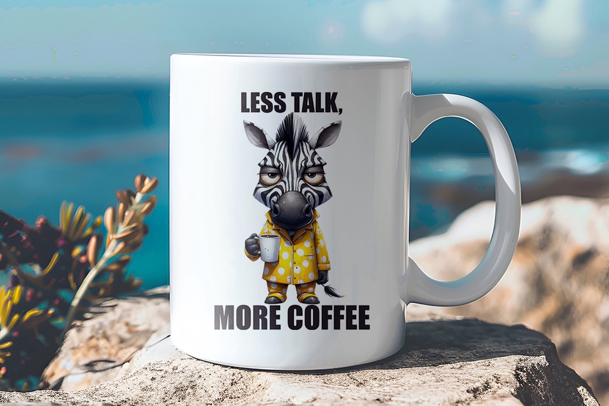 Mok – "Less Talk - More Coffee" – Voor de Koffiepuristen