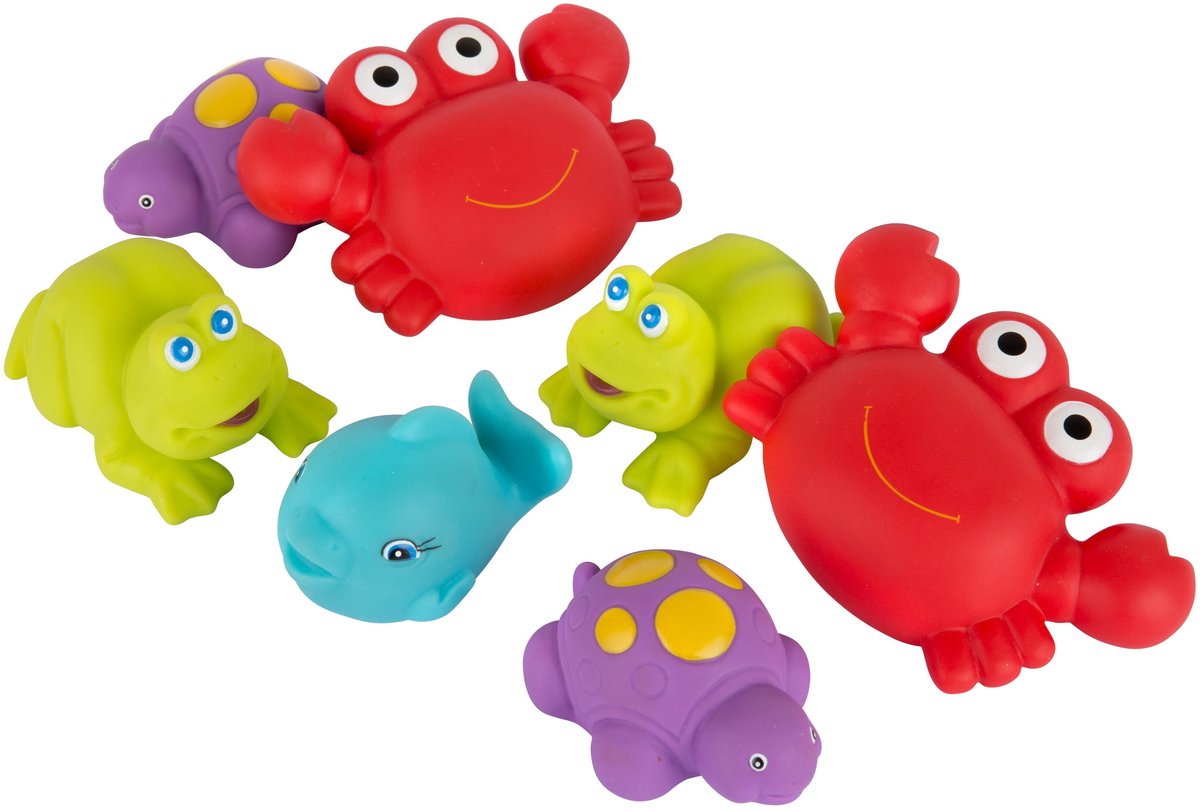 Playgro Drijvende Badspeeltjes - Badspeelgoed - Badgeschenkset - Schimmelvrij - Zonder gaatje - waterspeelgoed baby - Waterspeelgoed Peuters - 7 stuks - BPA vrij — afbeelding 11