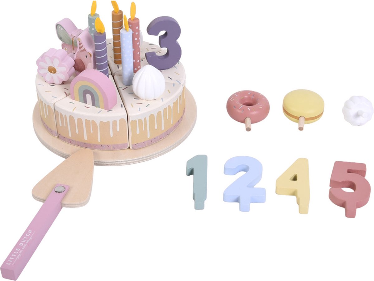 Little Dutch Houten verjaardagstaartje Pink FSC — afbeelding 4
