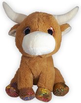 Stier Happy Boerderij Pluche Knuffel 30 cm [Boerderij Farm Plush Toy | Speelgoed Knuffeldier voor kinderen jongens meisjes | Koe Cow Stier Bull]