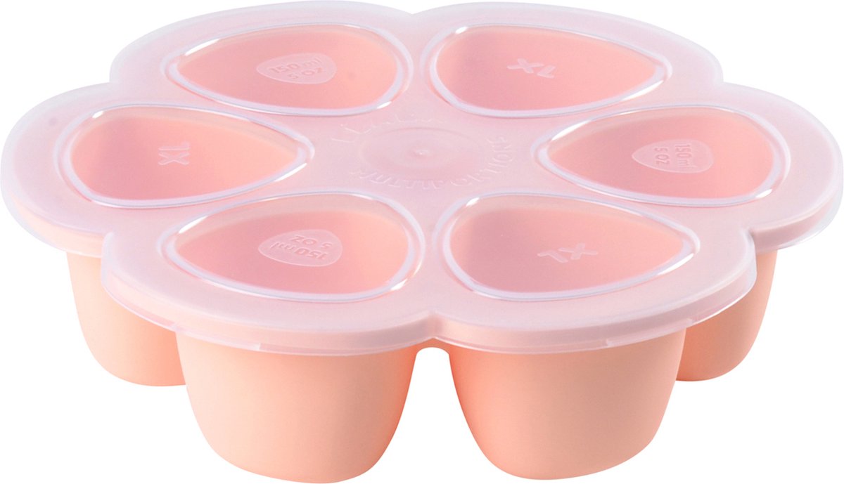Goedkoopste Béaba Siliconen Bewaarschalen - 6 Porties x 150ml - Babyvoeding Bewaren & Invriezen - Hitte- en Koudebestendig - Roze