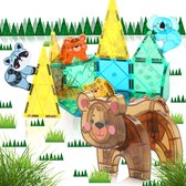 Magnetic Tiles- Jungle - Magnetisch Speelgoed – 56 stuks - Constructie speelgoed - Magnetische tegels - Montessori speelgoed - Magnetic toys - Magnetische bouwstenen - Speelgoed Kinderen - Magna minds