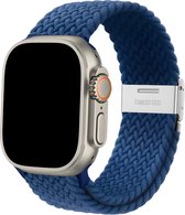 Innerlight® Nylon+ - Blauw Geweven - 38/40/41mm - Nylon bandje geschikt voor Apple Watch - Geschikt als Apple watch bandje voor Series 1/2/3/4/5/6/7/8/9/SE