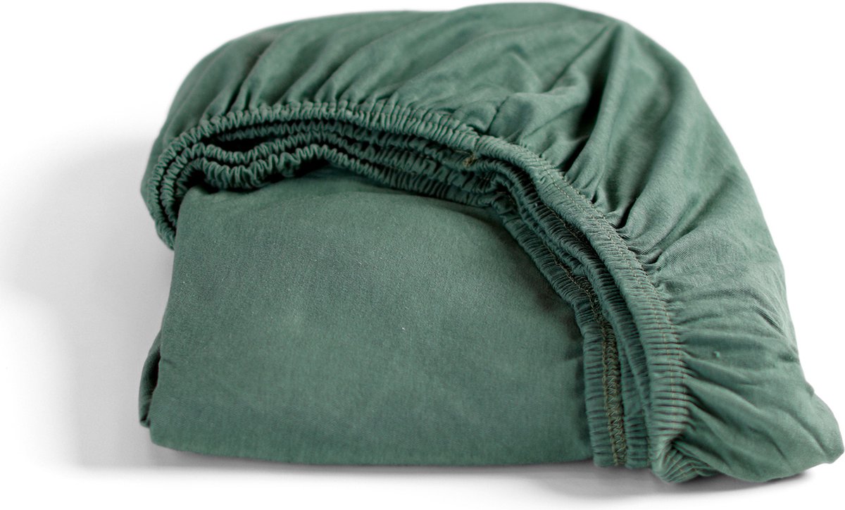 Cinderella hoeslaken - 180x220cm & 200/200cm - Jersey - Groen - Tot 25 cm matrashoogte