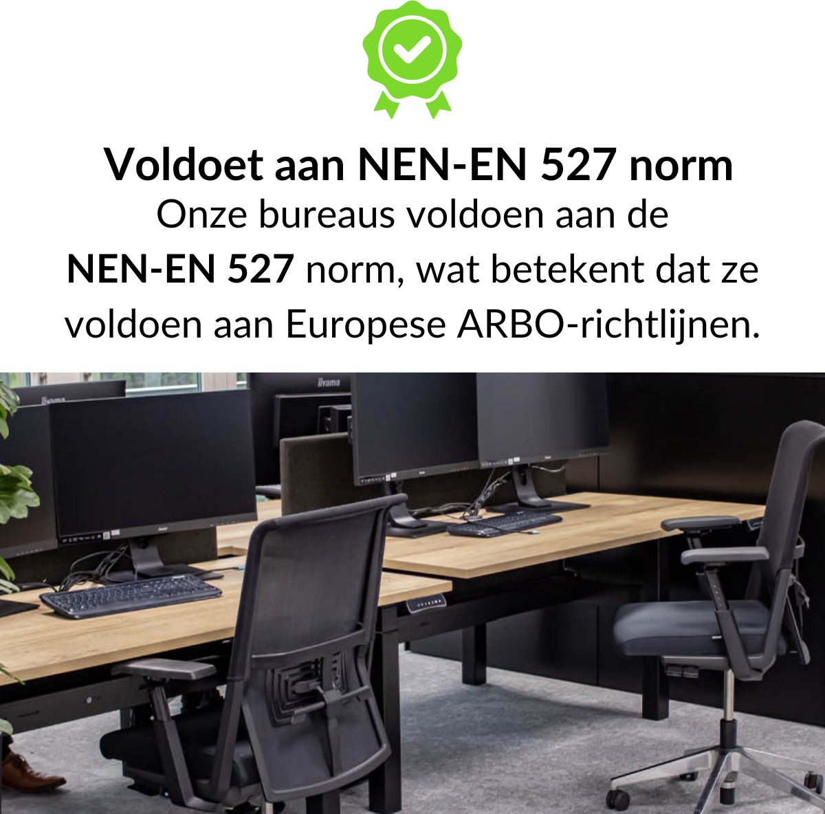 Multi Ratio Zit-sta bureau elektrisch verstelbaar - 130 cm hoog thumbnail 4