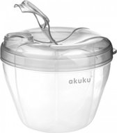 Akuku Melkpoeder Dispenser Voor 4 voedingen - Poedertoren - Babymelkpoeder bakje - grijs