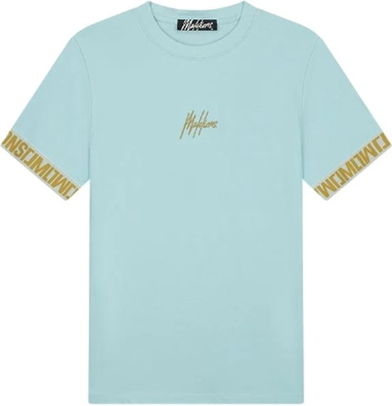 Malelions Men Venetian T-Shirt Light Blue/Gold