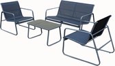 Salon sam dim - 4 places - table avec chaises - salon de jardin - chaise longue - extérieur - salon de jardin - salon de jardin - banc de jardin - table - balcon