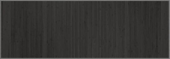 vidaXL - Vloerkleed - rechthoekig - 70x200 - cm - bamboe - grijs