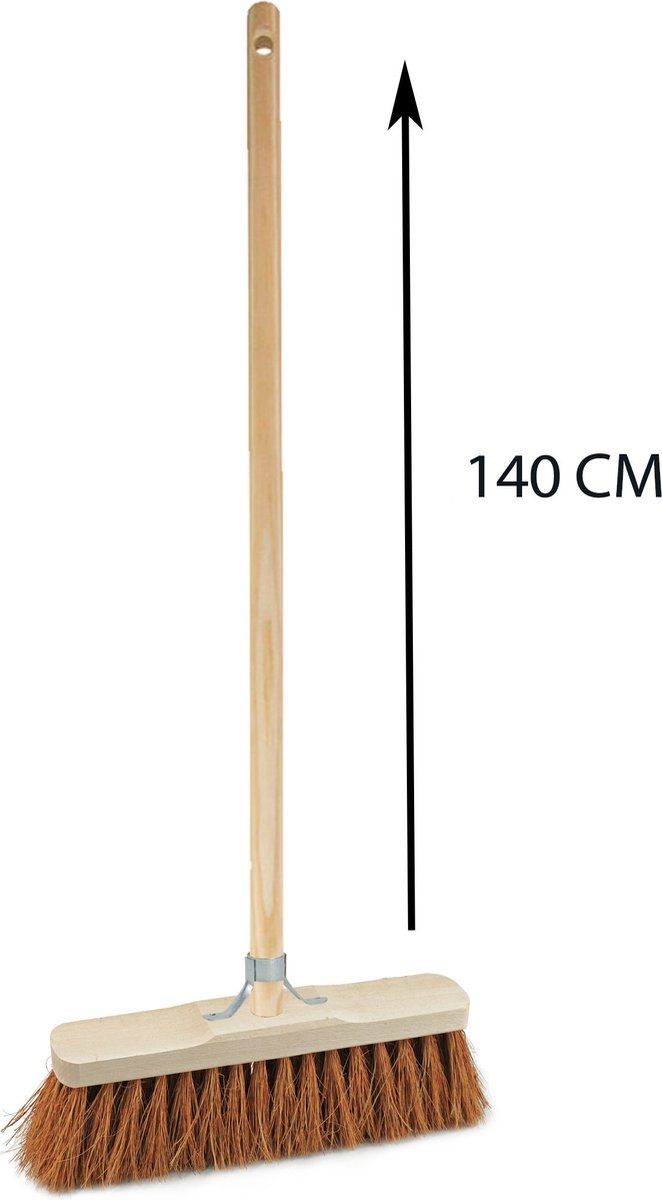 Sorex Bezem binnen - incl. stokhouder - kokos - 40 cm - steel 140 cm - kamerveger van Sorex — afbeelding 5