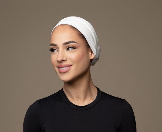 Turban-Hoofddoek - tulband dames-Headwrap - Hoofddeksel - Hijab - Chemo Muts - Headwear Turban - Wit