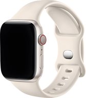 Bracelet en Siliconen Innerlight® adapté à Apple Watch - Wit crème - 38/40/41 mm - M/L - Convient pour Apple Watch Series 1 2 3 4 5 6 SE 7 8