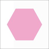500 etiketten - hexagon roze - envelop sticker - sluitzegel sticker