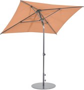 Leco - Parasol - 160x200 cm - 30° Kantelbaar - UV-Beschermend - Aluminium Frame - Oranje