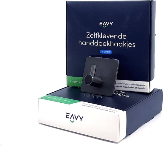 EAVY - Set de 4 Crochets porte-serviettes autocollants en acier inoxydable - Gunmetal