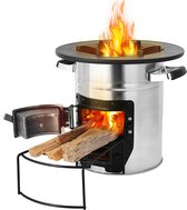 Stellar Draagbare BBQ - Barbecue - Kachel - Kooktoestel op Houtvuur - Kampeer Gadgets - Voor buiten