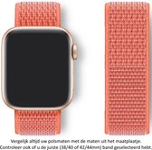 Oranje Nylon Horloge Band geschikt voor Apple Watch 1, 2, 3, 4, 5, 6, 7, 8, SE & Nike+, 38mm, 40mm & 41mm "Mannenbreedte" Series Zacht Geweven Nylon 38 mm, 40 mm en 41 mm - orange - Maat: zie maatfoto