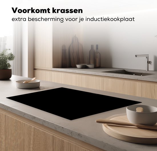 KitchenYeah® Protection plaque induction 80x52 cm - Noir - Protege plaque de cuisson - Couvre plaque induction - Protecteur d'induction - Cuisine