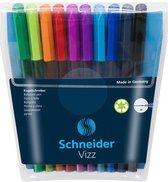 5x stylo à bille Schneider Vizz avec étui de 10 pièces. cul. Colorer