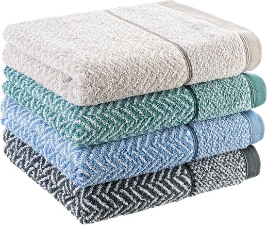 Handdoek, Recycled katoen, Antraciet, 70 x 140 cm online kopen?| Dille & Kamille
