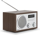 Linsar - DAB Radio met bluetooth- draagbare radio - keukenradio - nostalgische design - digitale tuning FM/DAB FM-radio met USB-aansluiting, AUX-IN, hoofdtelefoonfunctie, lcd-display