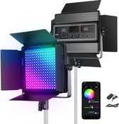LED videolamp met 4G bediening en verlichtingsset - nauwkeurige kleurweergave van 2500K-8500K - professionele belichting voor videografie en fotografie