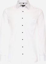 Redmond comfort fit overhemd - popeline - wit - Strijkvriendelijk - Boordmaat: 41/42