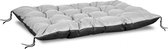 AIO - Coussin de jardin / Coussin de canapé / Coussin de canapé de jardin - Intérieur Extérieur 120 cm x 80 cm (gris clair)