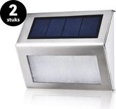 2 x Qlteg - Lampe LED Solar extérieure - Power 3 LED outdoor - Etanche - Économie d'énergie - Escabeaux - Applique LED - Énergie solaire.
