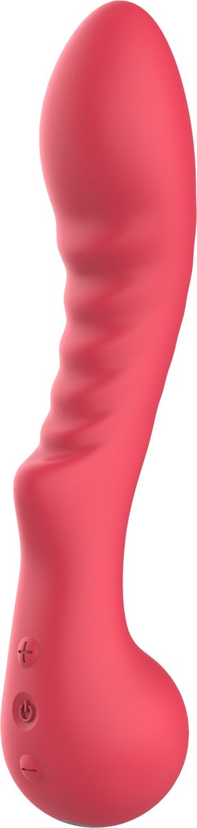 Goedkoopste Flexibele G-spotvibrator met Licht Gebogen Schacht - Vibrator Met Geribbelde Schacht - G-Spot en Vaginale Stimulatie