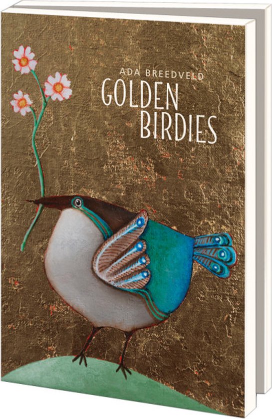 Kaartenmapje met env, groot: Golden birdies, Ada Breedveld