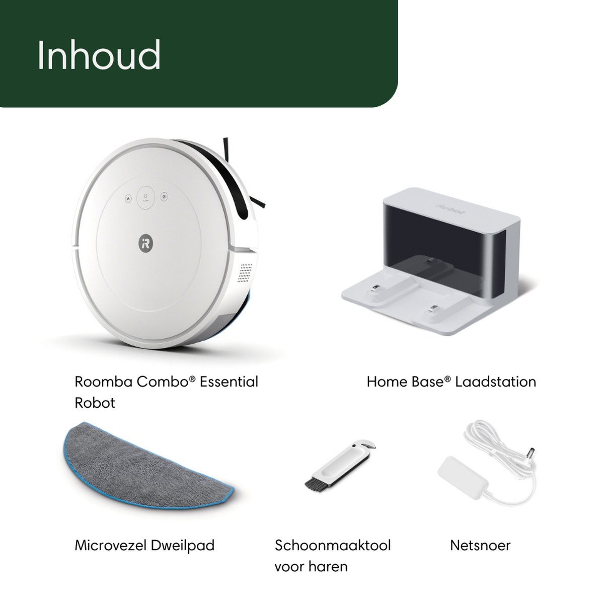 Afbeelding 3 van iRobot Roomba Combo® Essential Robotstofzuiger met Dweilfunctie - Wit - Y0112