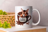 Mok Espresso Enthusiast - Cats - Gift - Cadeau - CatLovers - Meow - KittyLove - Katten - Kattenliefhebbers - Katjesliefde - Prrrfect - Caffee