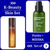 K-Beauty Promo: Purito Centella Green Level Buffet Serum 60ml + MISSHA Bee Pollen Renew Ampoule Skin 150ml