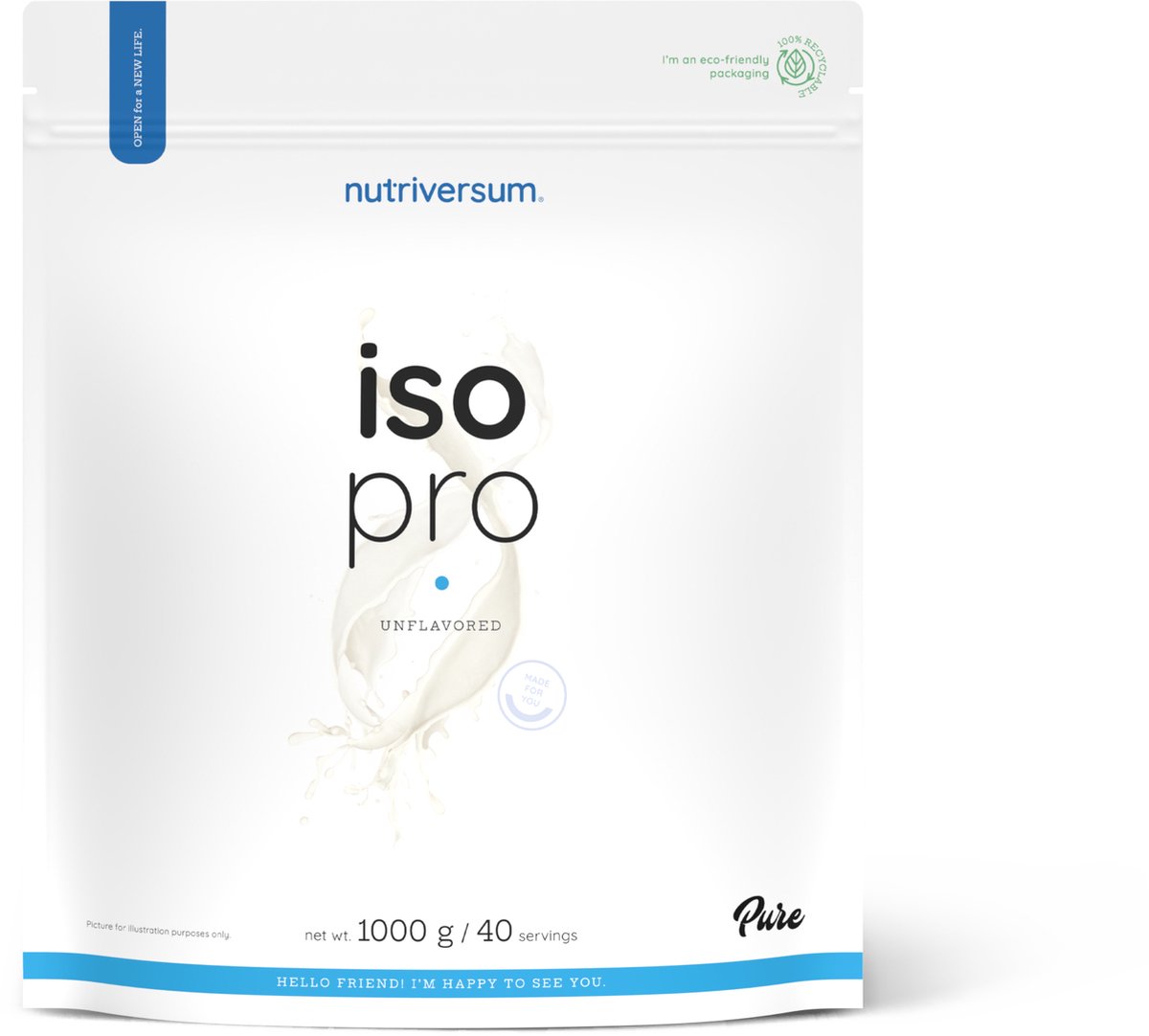 Goedkoopste Nutriversum | IsoPro | Whey protein Isolate | Unflavored | 1kg 40 servings | Instant | Eiwit shake | Proteïne shake | Eiwitten | Whey Proteïne | Supplement | Isolaat | Nutriworld