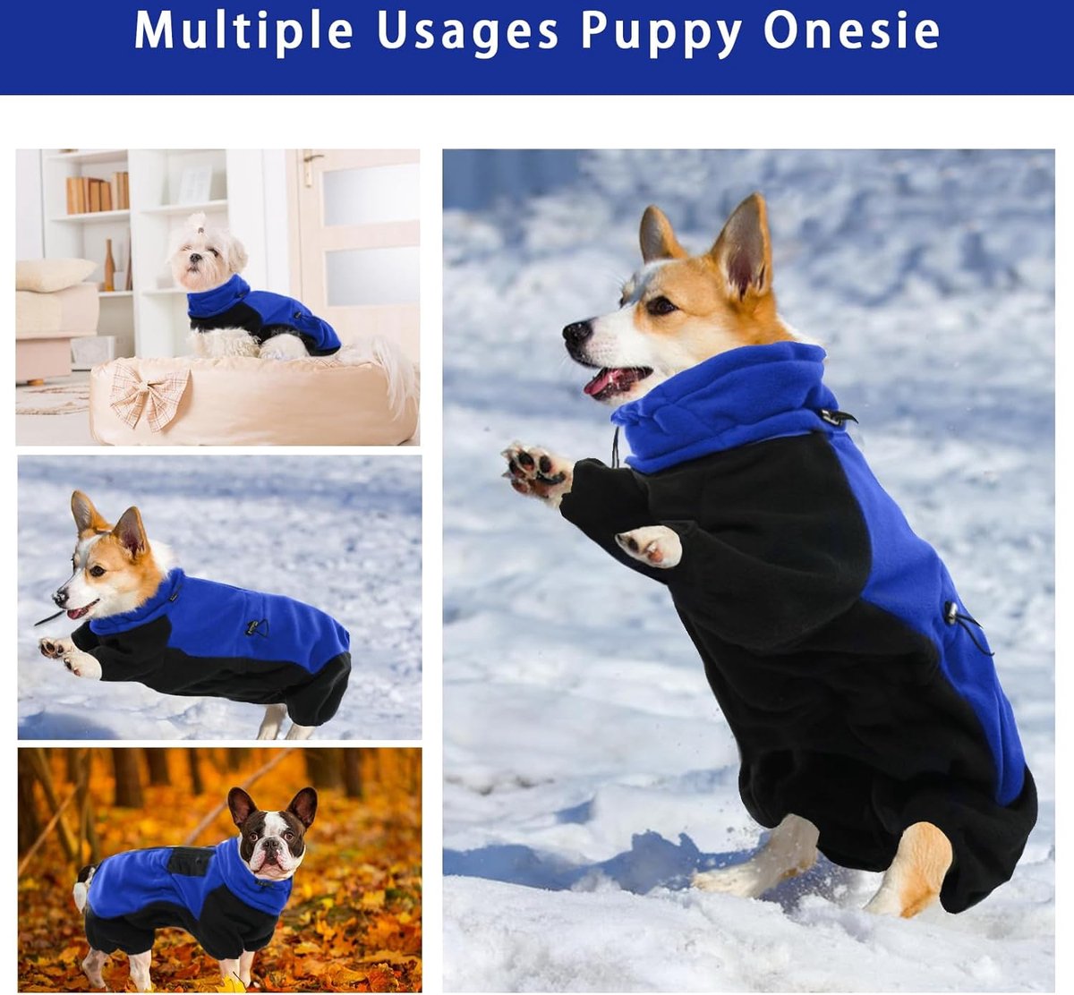 Waterdichte hondenjas voor de winter, warme fleece jas met ritssluiting, warm vest koud weer reflecterende buitenjas stijlvolle winddichte wintertrui kleding voor honden (grijs, XL