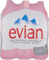 EVIAN EAU PET 1L - 6X - eau minérale