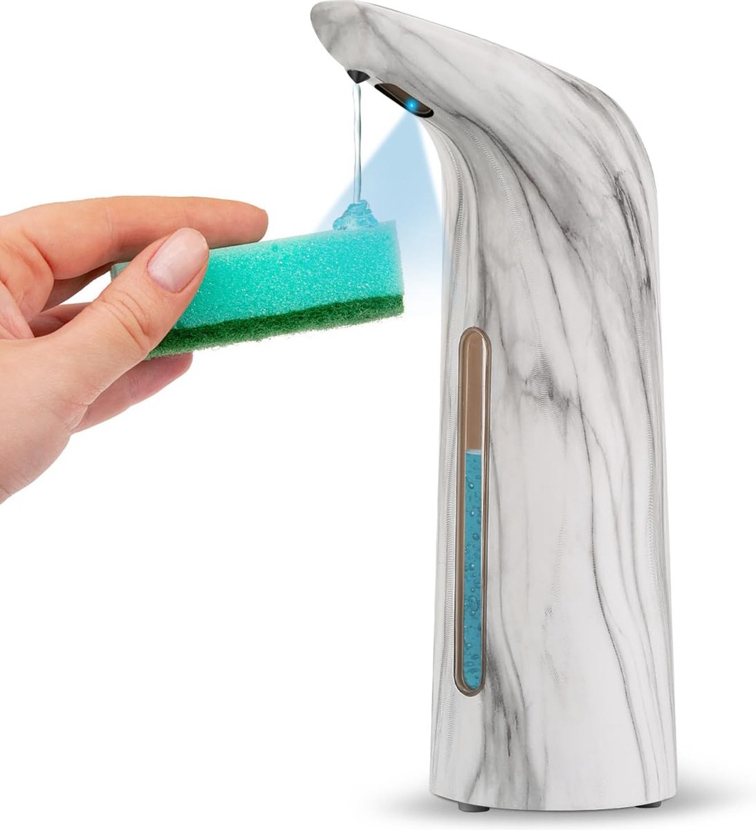 Automatische Zeepdispenser voor Badkamer en Openbare Ruimtes - Touchless - Waterdicht - Batterijbediend - Marmer Design
