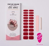 Pop of Color Amsterdam - Kleur: Red Red Wine - Gel nail wraps - UV nail wraps - Gel nail stickers - Gel nail foil - Nail stickers - Gel nagel wraps - UV nagel wraps - Gel nagel stickers - Nagel wraps - Nagel stickers