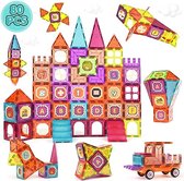 Magnetische blokken voor kinderen, 80 stuks, 3D magnetisch bouwspeelgoed, voor kinderen, stem, creativiteit, pedagogisch speelgoed, cadeaus voor meer dan 3 jaar (80 stuks)
