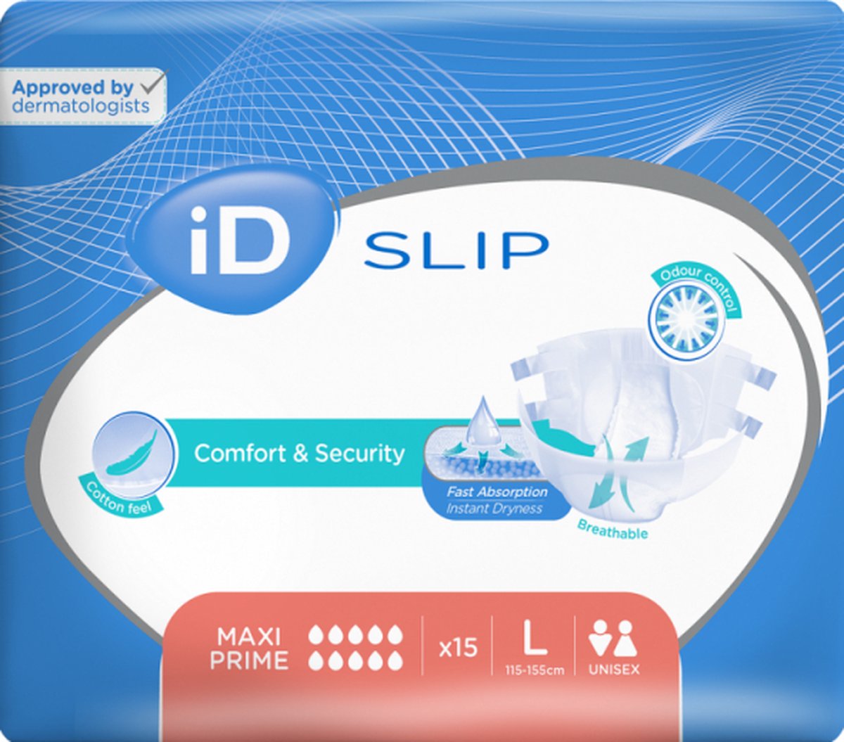 Goedkoopste ID Expert Slip Maxi Prime Large - 6 pakken van 15 stuks