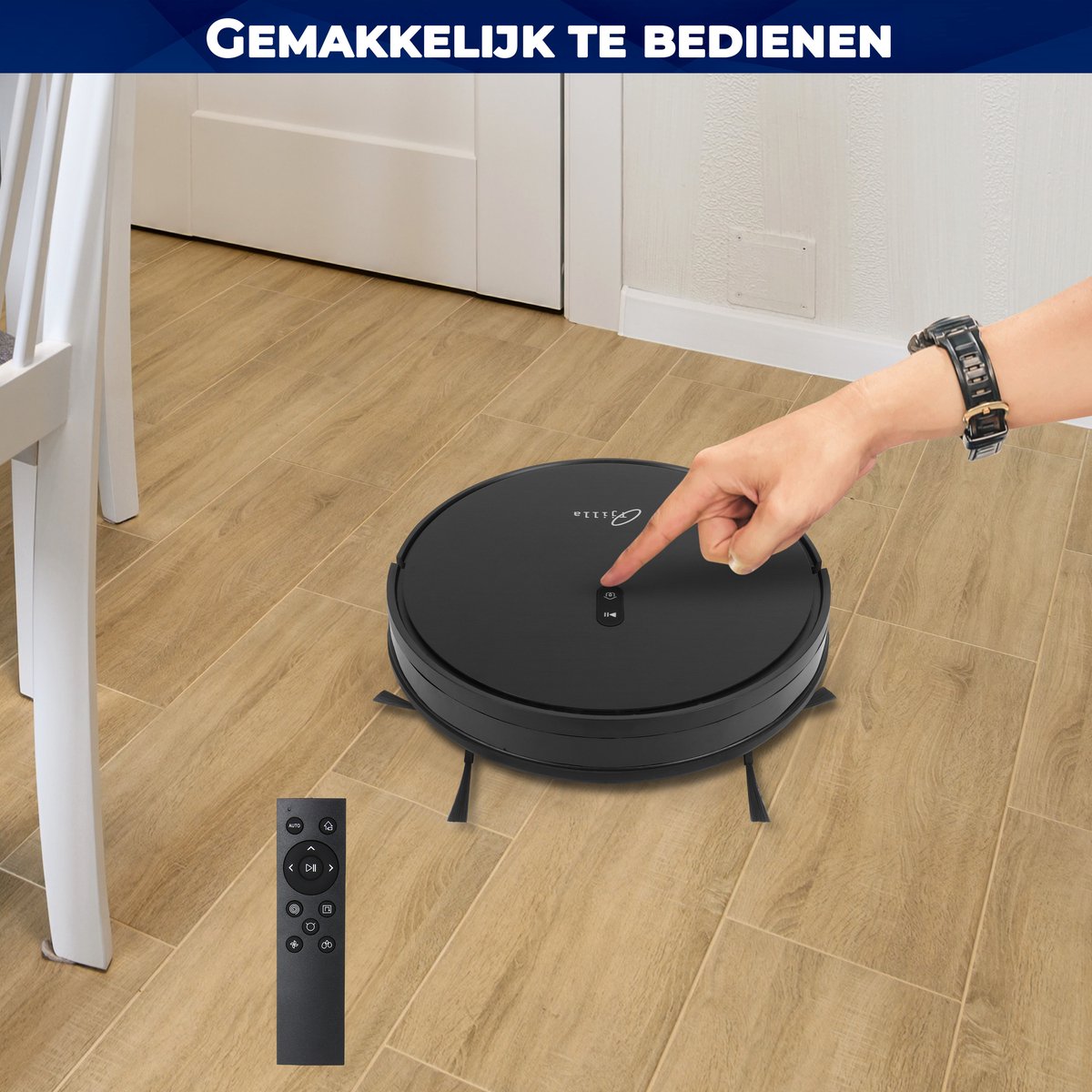 Afbeelding 3 van Tjilla C100 Robotstofzuiger met dweilfunctie Extra krachtig - V-SLAM - Extra stil - Met laadstation - Huisdieren - Nederlands merk