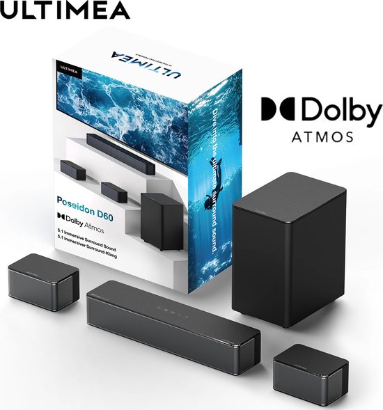 Momentum® - Soundbar met Subwoofer - Draadloze Subwoofer voor TV - Dolby Atmos Surround Geluid - Bluetooth Connectie - Hoge Kwaliteit Luidsprekers - Momentum Online