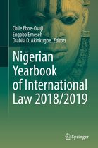 Nigerian Yearbook of International Law 2018/2019 - Nigerian Yearbook of International Law 2018/2019
