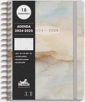 Hobbit - Agenda 18 maanden - 2024-2025 - 1 week op 2 pagina's - ±A4 (20,5 x 26,5 cm) - Aquarel aardetinten