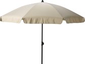 Parasol de jardin/parasol de plage avec cantonnière 200 cm - Tube Noir - Crème