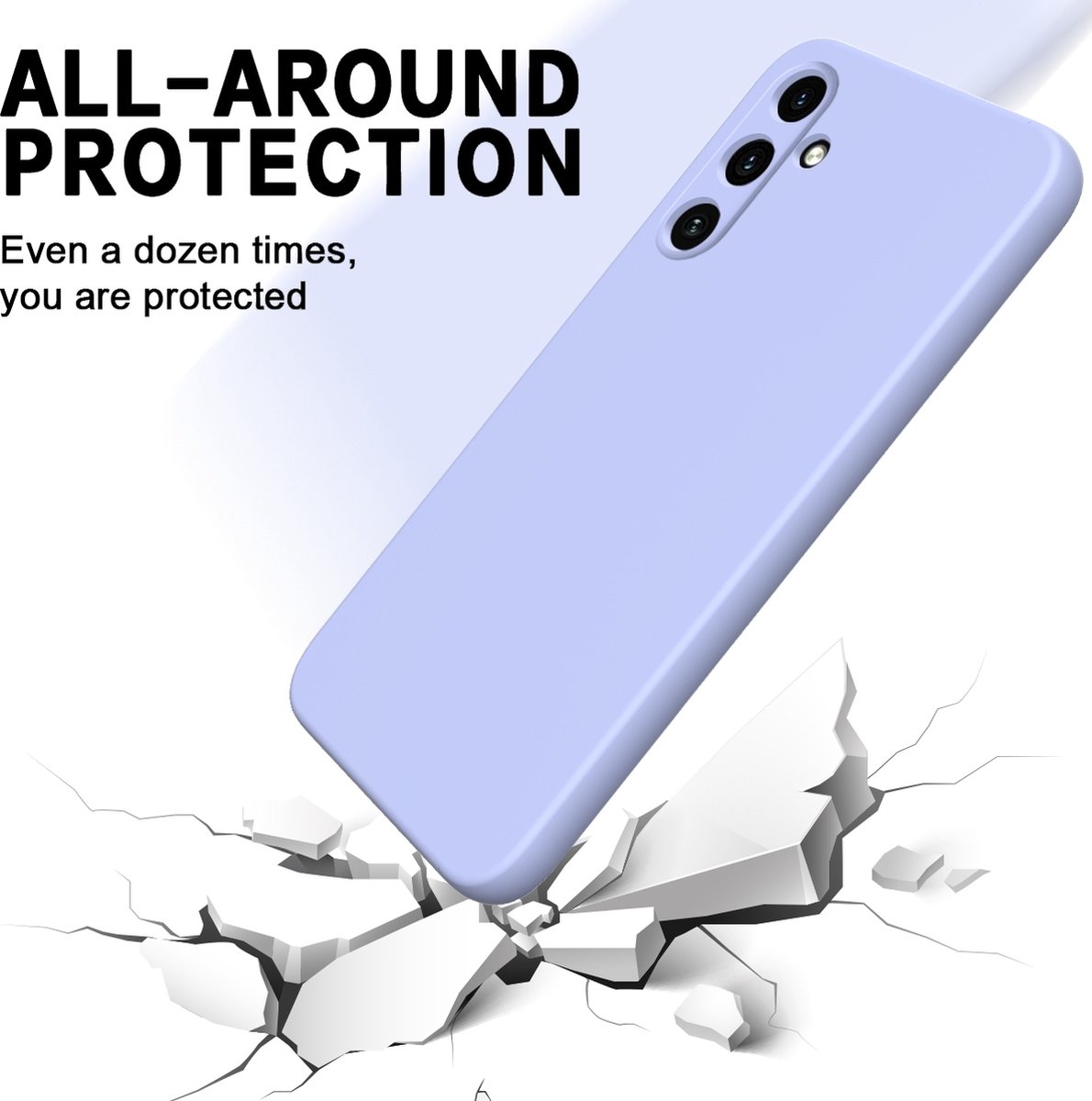 Mobigear Hoesje geschikt voor Samsung Galaxy A55 Siliconen Telefoonhoesje | Mobigear Colors Backcover | Galaxy A55 Case | Back Cover - Paars