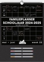 Hobbit - Familieplanner Markers - 2024-2025 - 1 week op 1 pagina - A3+ (29,7 x 42 cm) - Zwart